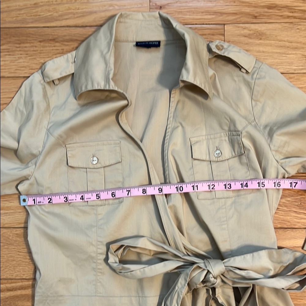 Boston Proper Tan Utility Blouse - Picture 8 of 10